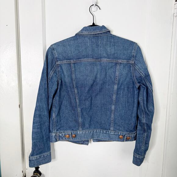 Madewell The Shrunken Stretch Jean Denim Jacket Classic Style Layering Blue S - Picture 12 of 15